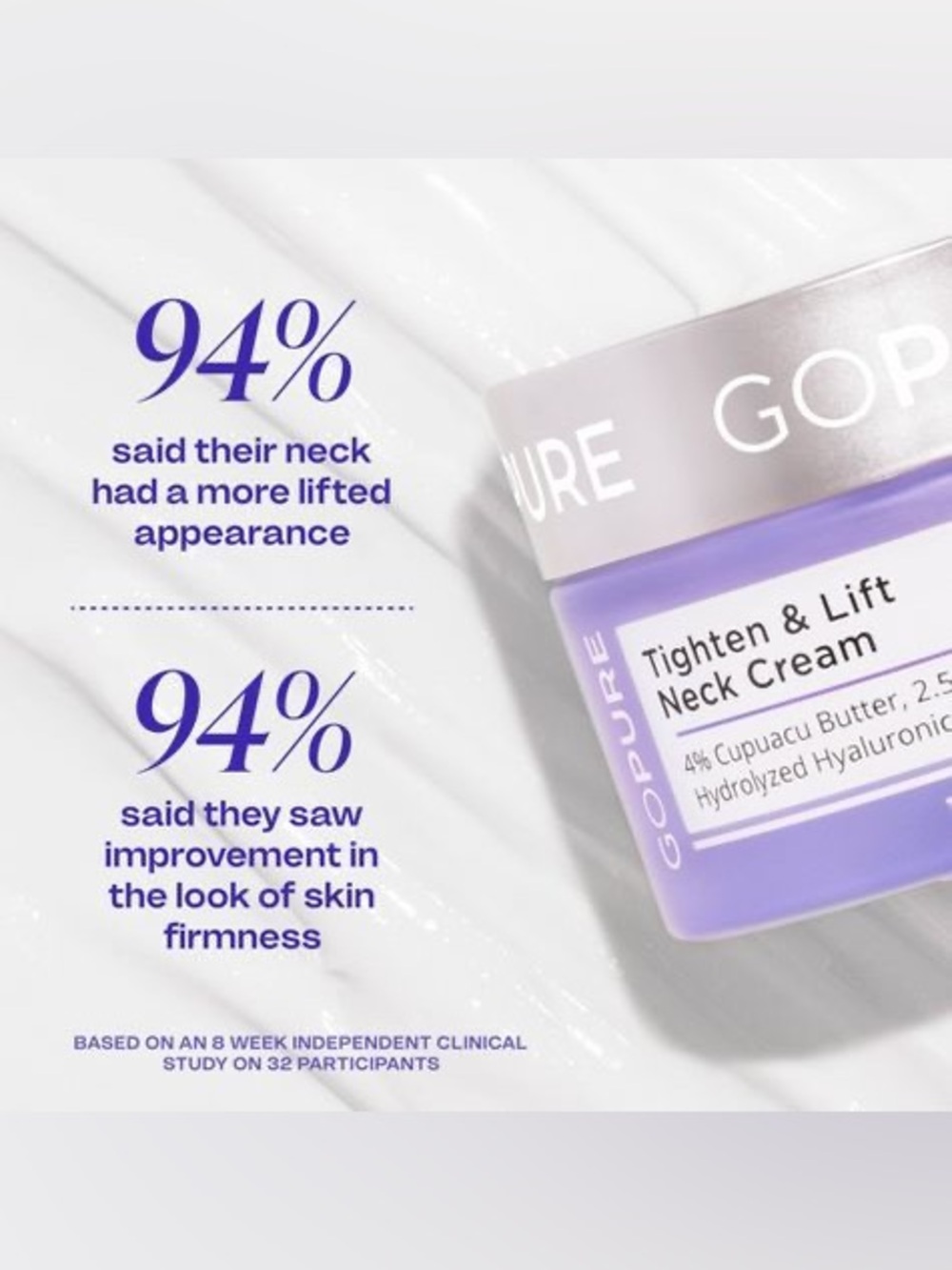 goPure Unscented Firm & Lift Neck and Chest Cream 1.7 fl Oz. NIB - Picture 2 of 15